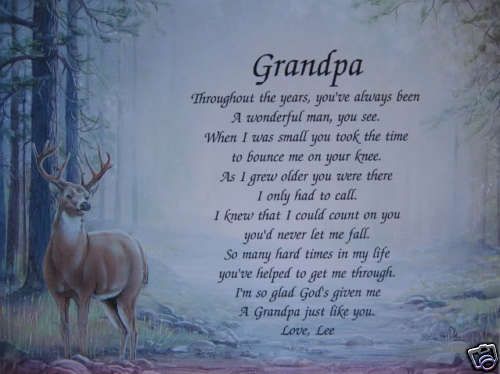 PERSONALIZED GRANDPA POEM BIRTHDAY OR FATHERS DAY GIFT  