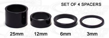 Chris King Headset Spacer Kit   1 Inch   Black (Spacers/set)  