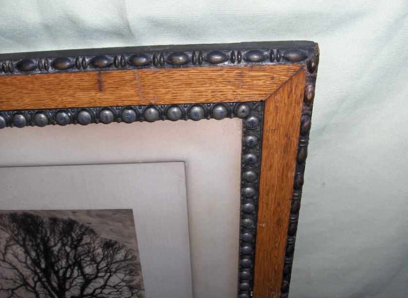 Antique Etching Charlcote Fred Slocombe Wood Frame  