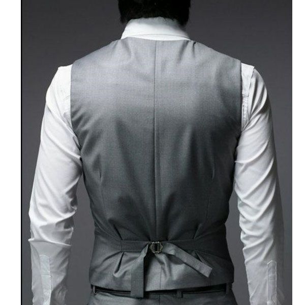 Mens Slim Fitted Elegant Tuxedo Suit Dress Vest Quality Waistcoat 