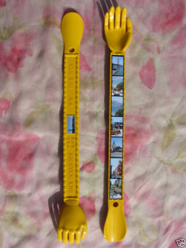 VINTAGE SHOE HORN ART BACK SCRATCHER SOUVENIR GIFT TOY  