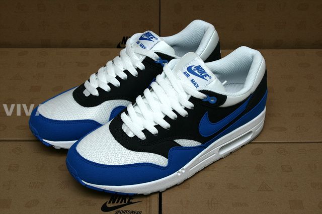 2012 NIKE AIR MAX 1 White/Signal Blue(308866 109) SZ8.5 10 patta parra 