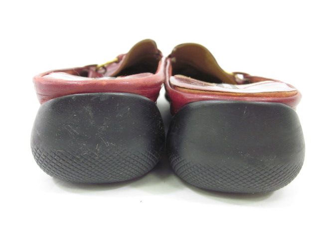 SESTO MEUCCI Maroon Leather Driver Loafers Mules Sz 9.5  