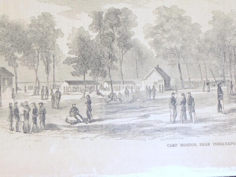 1862 Harpers Weekly Camp Curtin Camp Morton Engraving  