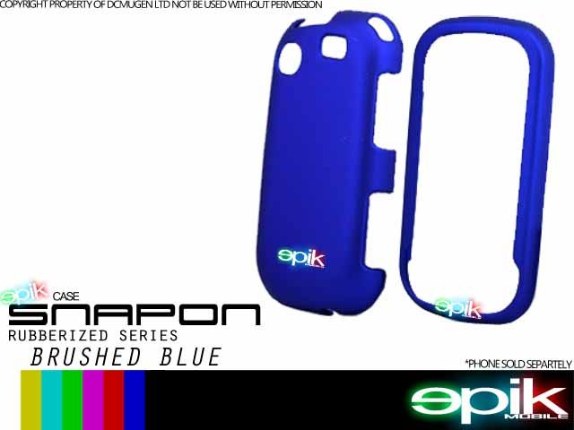 BLUE Rubberized Rubber Case for Samsung Messenger R630  