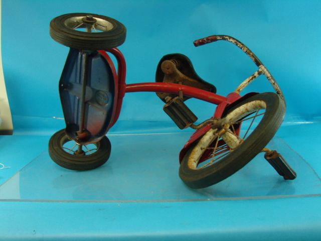 Vtg 1941  Happy Time Tricycle Red Bike Kids Red Original Complete 