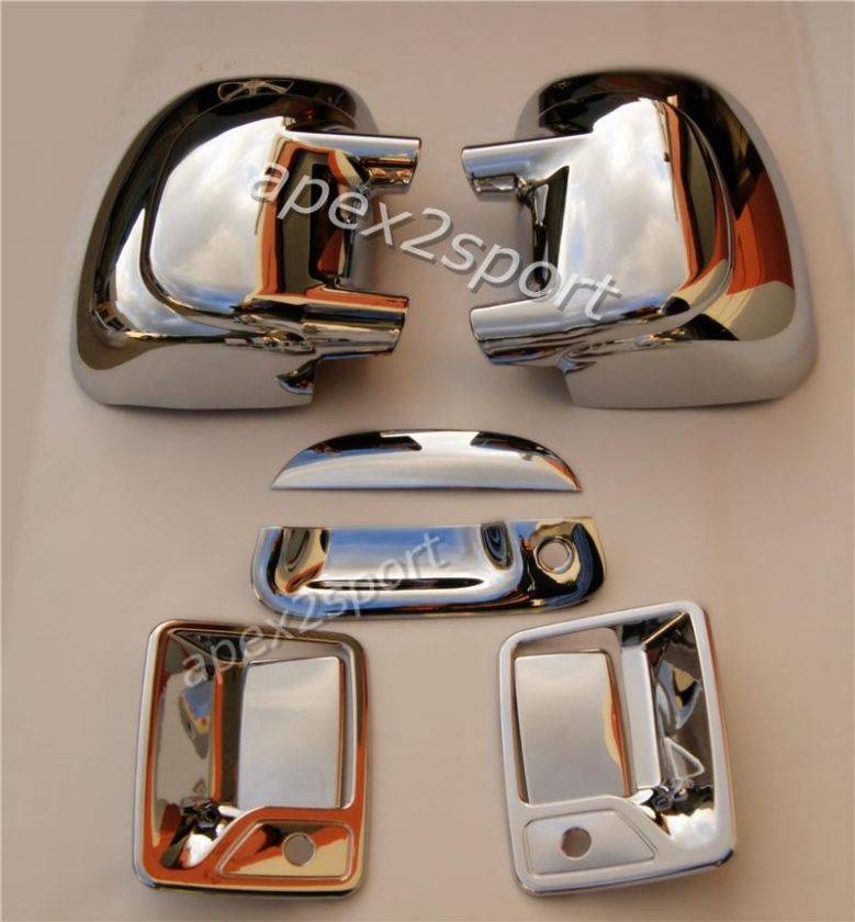 99 07 Ford F250 Chrome Door Handle Mirror Covers Set SD  