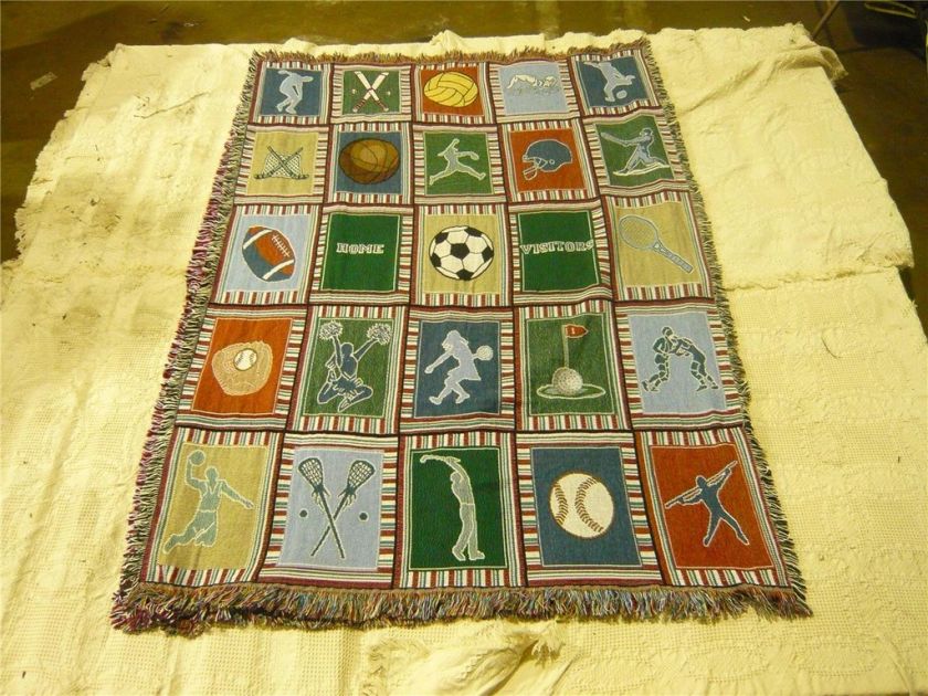 Sports Quilt Throw Blanket (100% Cotton)  