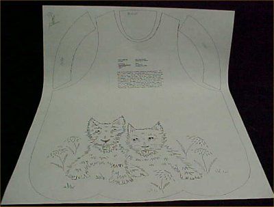 VINTAGE BIB FULL SIZE BIB APRON PATTERN SCOTTY DOG 40s  