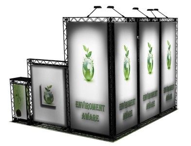 CrossWire 10x10 portable exhibit booth display graphic  