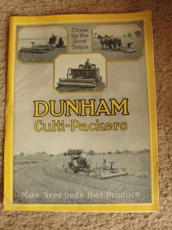 DUNHAM CULTI PACKERS,OLD FARM MACHINERY CATALOG,BROCUR  