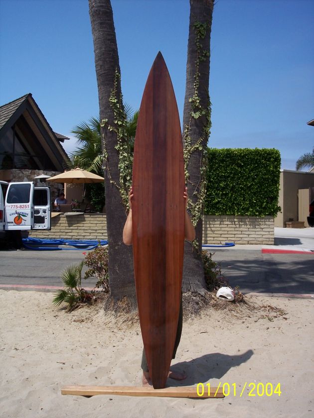 1950s Velzy Custom Redwood Hot Curl Board  