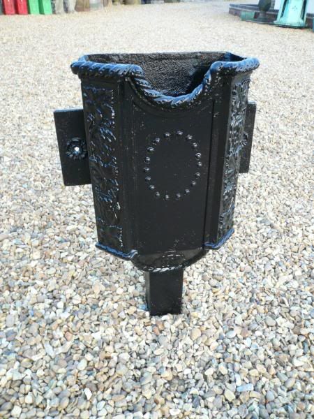   hopper,salvaged water hopper,victorian cast iron rainwater hopper