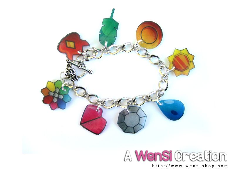 Pokemon Gym Badges Bracelet Indigo League  