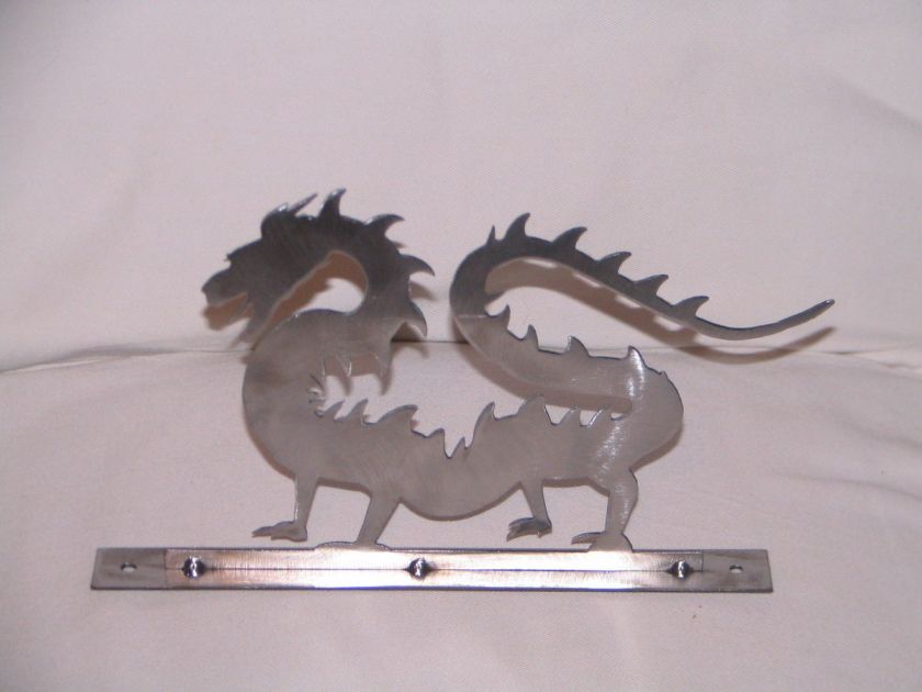 Oriental Dragon Mailbox topper art statue sign Steel  