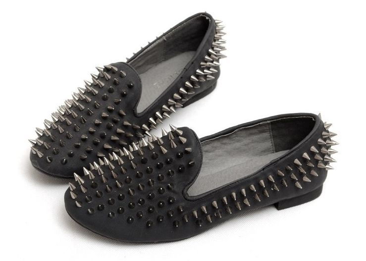 Handmade Punky Spike Studded Roller flat Shoes  