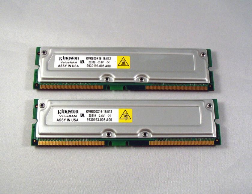 Dell Dimension 8200 8250 (400) 8100 1GB Kit 2x512MB PC800 Non ECC 