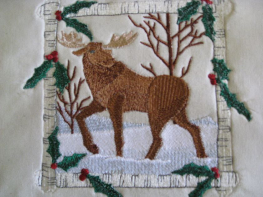 Christmas Wild Life Machine Emb. Quilt Blocks set of 6  