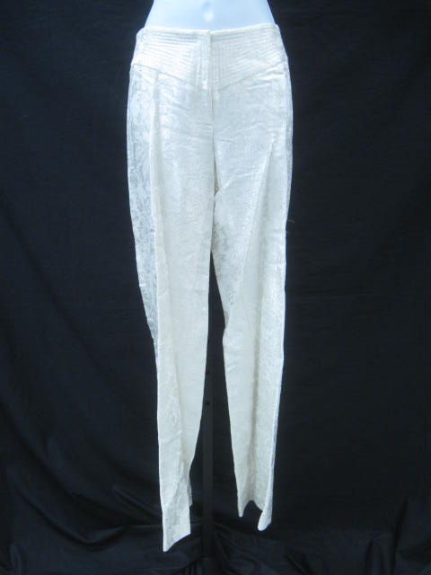 TRACY REESE White 2 Piece Blazer Jacket Pant Suit 6/4  