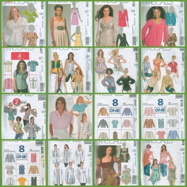   Sewing Pattern Blouse Top Tunic Shirt Misses Plus Size XLG McCalls