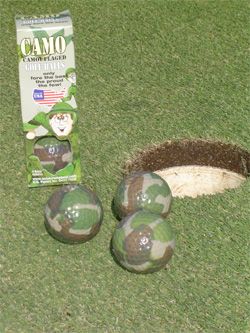 Camouflage Golf Balls Gag Gift and Camo Present  