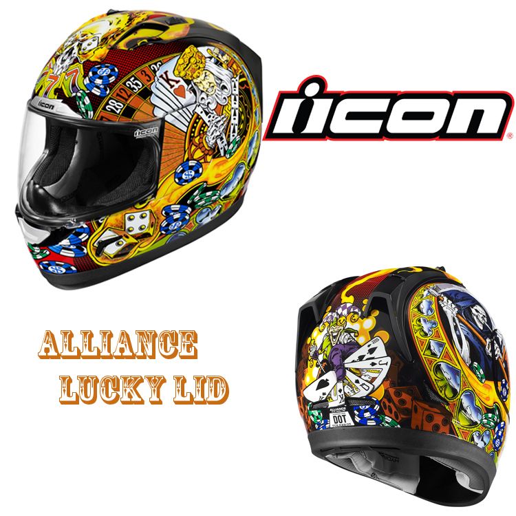 ICON ALLIANCE LUCKY LID MOTORCYCLE HELMET BRAND NEW  