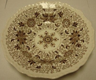 MASONS BOW BELLS BROWN 9 RIM SOUP BOWL  