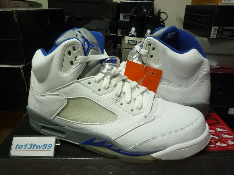 2006 AIR JORDAN 5 V RETRO White Sport Royal Stealth SZ 10.5 DS PE RARE 