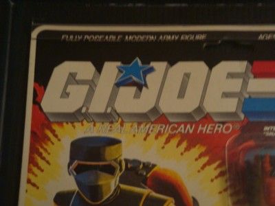 VINTAGE GI JOE ARAH 1985 BARBECUE 36 BACK GREY AFA 90 MOC SEALED 