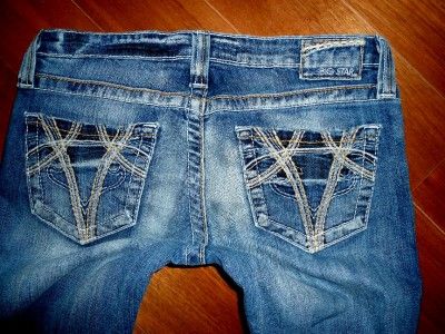 Buckle Big Star Sweet Ultra Low Rise Stretch Bootcut Jeans euc 28x33 