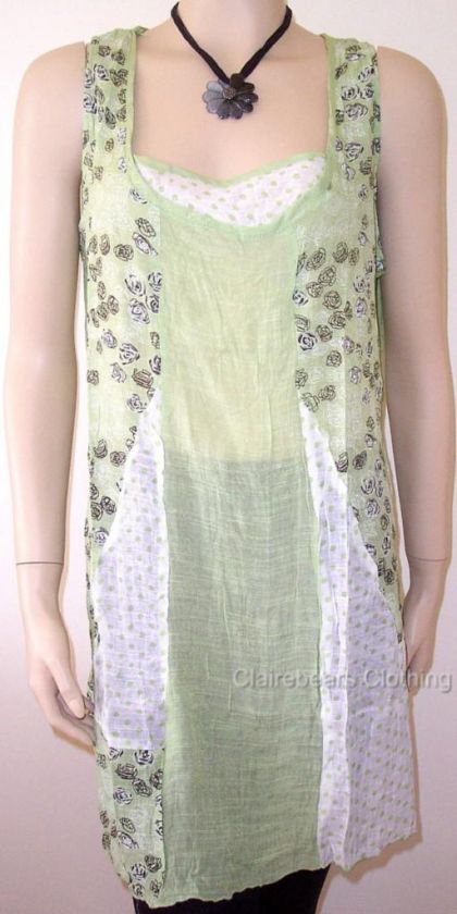 LILIA LADIES TUNIC TOP green pink blue SLEEVELESS LIGHTWEIGHT NEW 