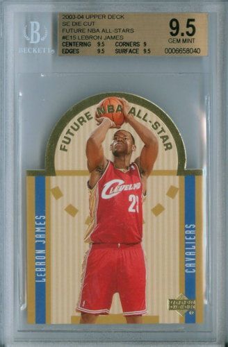 LEBRON JAMES 2003 04 UPPER DECK SE DIE CUT RC BGS 9.5  