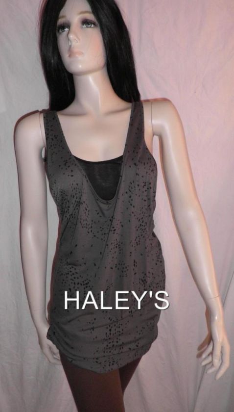 NEW KENSIE CUTE 2PC GRAY BLACK VISCOSE TOP SIZES XS, M  