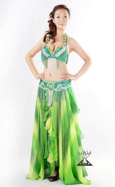 New belly dance 2pics cost​ume 36B/C bra&belt 5 colors  