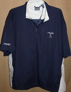 PING 1/4 ZIP LONG/SHORT SLV COLORBLK WINDSHIRT XXXL(nv)  