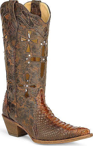 Womens Corral Cross Cut Out Boots Taylor Swift Cowboy Boots  