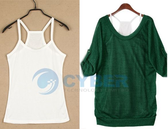 Korea Women Backless Lace up 2 Pieces Tops T shirt Cami  