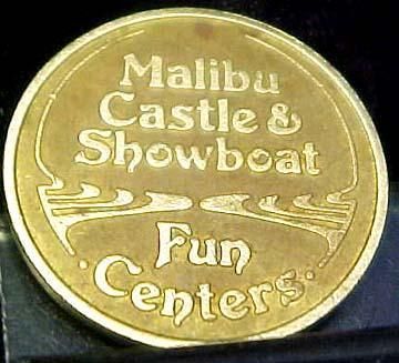 MALIBU CASTLE & SHOWBOAT MALIBU MONEY TOKEN  8529  