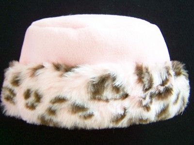 NEW Girls PINK & BROWN LEOPARD Size 4T/4 Dress Coat & Hat Clothes 