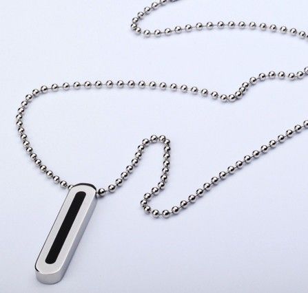 Calvin Klein Stripe Stainless Steel Billet Necklace $95  