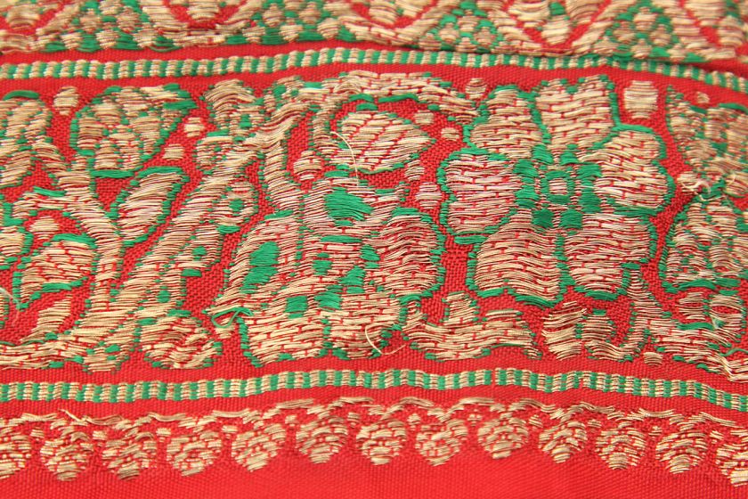 6m (20ft) LONG old Antique India SARI Saree TRIM 651g4  