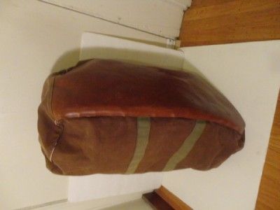 VTG LL BEAN CLASSIC LARGE DUFFLE DUFFEL LEATHER & CANVAS  