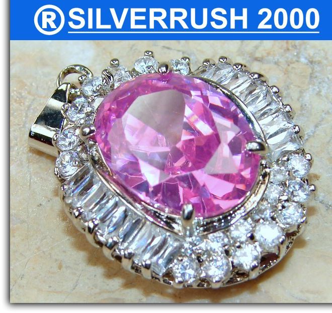 PINK KUNZITE 925 SILVER PENDANT,SILVERRUSH2000;238  