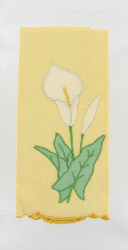 VINTAGE HAWAII CALLA LILY HAND TOWEL Tiki Surfer COOL  