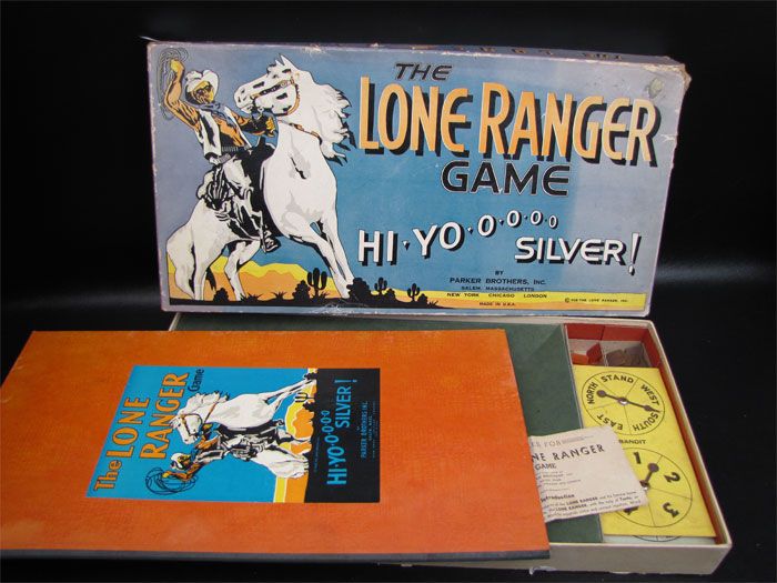 Vintage 1938 Lone Ranger Parker Bros Board Game In Box  