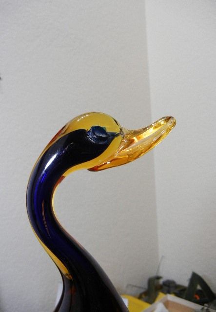 PAIR VINTAGE MURANO GLASS DUCKS  