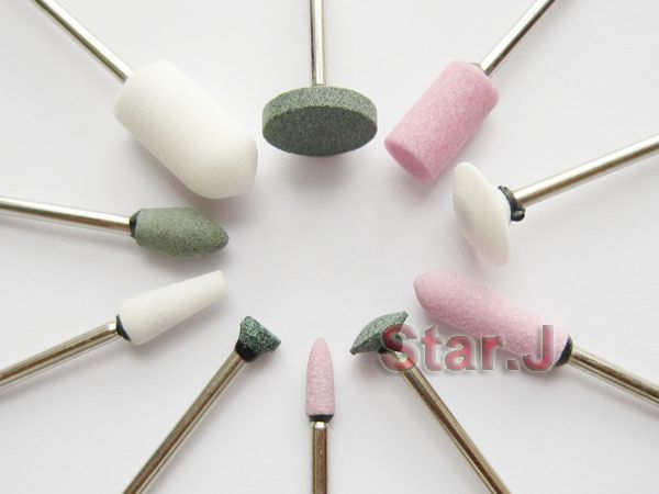 100PCS Assorted Dental Gravel thick Mounted Point Burs Polisher 2.35mm 