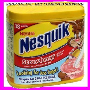 21.8 0z Nestle Nesquik Powder Strawberry Drink Mix 38sr  