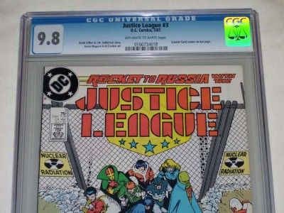 Justice League #3 CGC 9.8 DC1987 Booster Gold cameo  