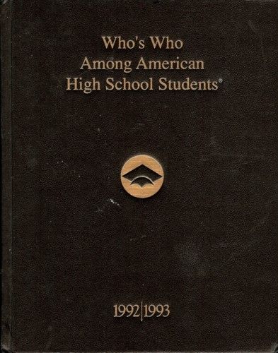 1992/93 Whos Who Among American High School Students  